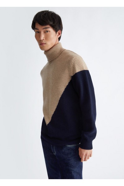 Suéter de cuello alto en mezcla de lana | Liujo