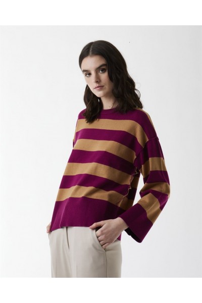 Suéter de rayas cuello redondo | Silvian Heach